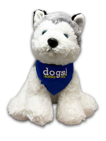 Husky With Bandana Plush 14"