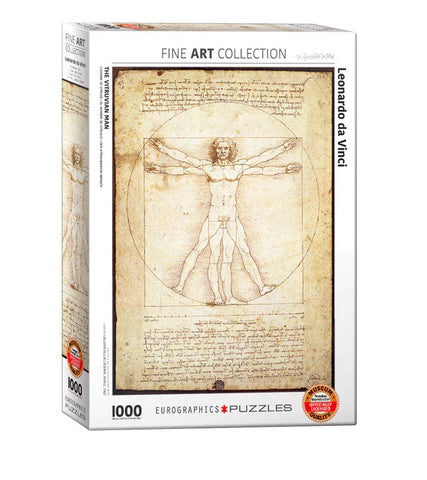 Leonardo Da Vinci Virtuvian Man 1000 Piece Puzzle