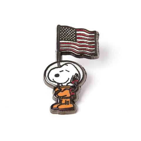 Astronaut Snoopy Flag Pin