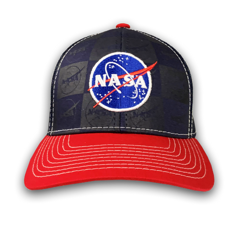 NASA Checker Navy/Red Hat